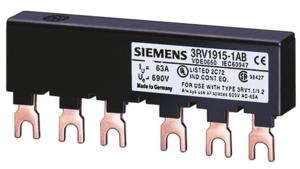 SIEMENS 3-PHASE BUSBAR FOR 2 CIRCUIT BREAKERS SIZE S2 MODULAR SPACING: 55 MM