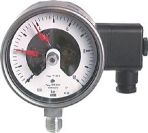 Safety contact pressure gauge, vertical