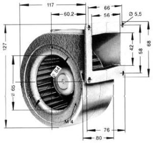 EBMPAPST AC centrifugal blower
