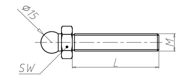 098DM16150M_FATH_Threaded Rod Steel Metric for Swivel Feet