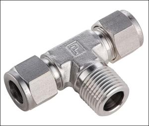 PARKER Parker Tube Fitting, NPT Male Branch Tee - A-LOK Series