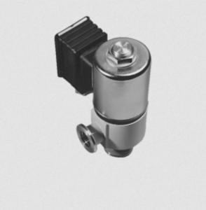Angle valve, solenoid actuated